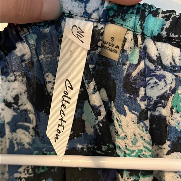 NY Collection Blouse Top Off Shoulder 3/4 Sleeve Fun Pattern Size S - Picture 2 of 7